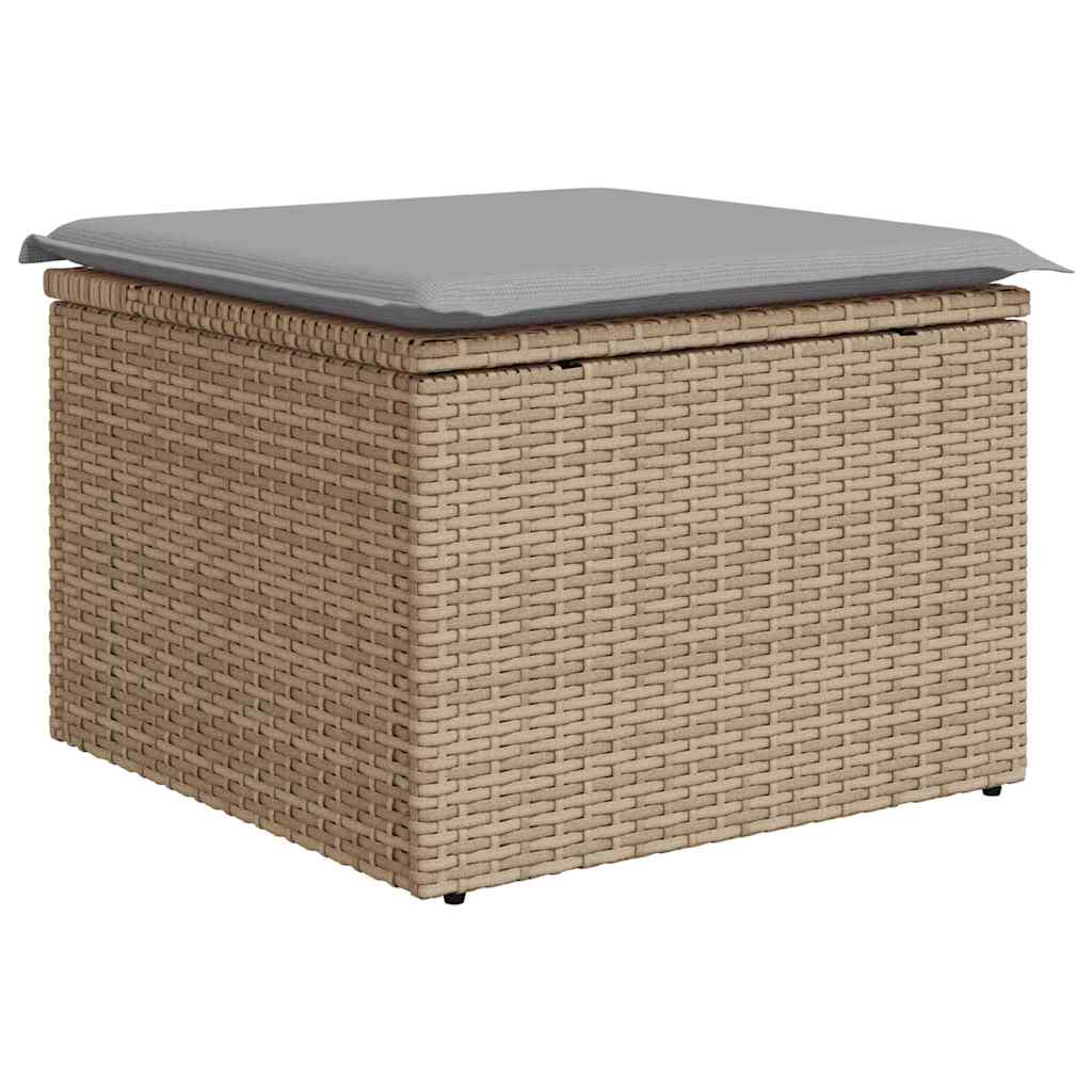 Garten-Sofa-Set mit Kissen 4 pcs Beige und Hellgrau